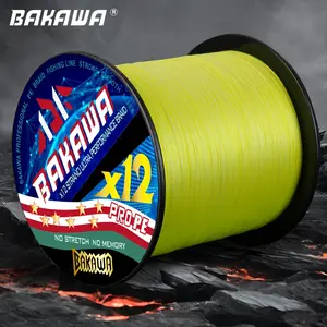 Bakawa 12 Strands 300m New Braided Fishing Line, Pe Material, Saltwater & Freshwater Universal Carp Fishing Rod Line