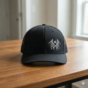 Sleep Token Worship Trucker Hat – Embroidered Flat Bill Snapback | Unisex Band Merch Cap | Black Mesh Back, Casual Style & Gift for Fans