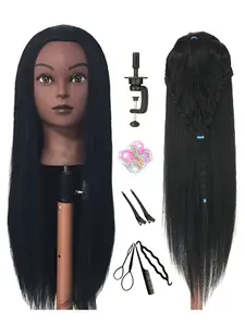 26 inch fake headform for hair weaving practice and hair training