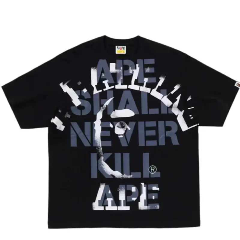 BAPE Spray Print College Relaxed Fit Tee