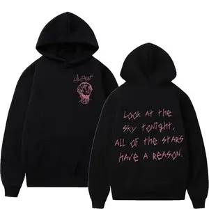 Lil Peep Hoodie Look at the Sky Tonight All of the Stars Have a Reason 2 Sides Hoodie, Lil Peep Inspired Graphic Sweatshirt, Stylish Unisex Casual Wear for Music Lovers