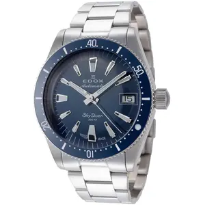 Edox Unisex SkyDiver 38mm Automatic Watch 80131-3BUM-BUIN