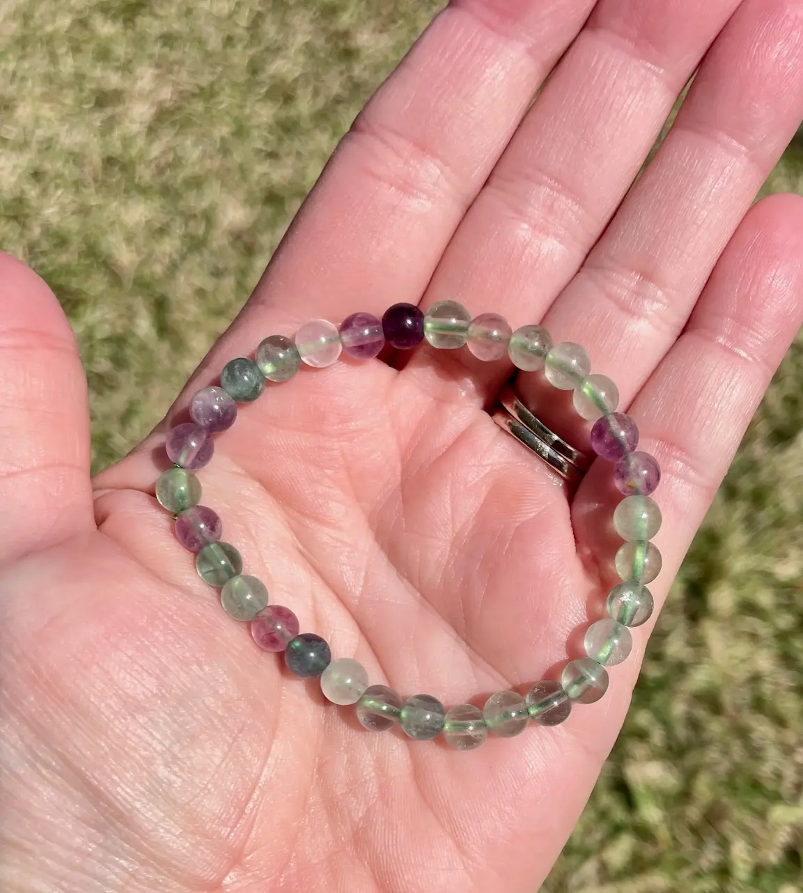 Rainbow Fluorite Crystal Bracelet