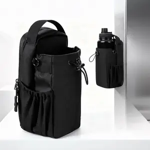 Magnetic Gym Bag with Water Bottle Holder, Strong Hold Workout Pouch