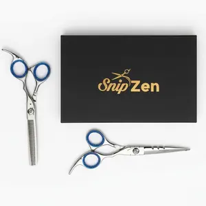 SnipZen Professional Elite 6" Hair Scissors Set - Japanese Steel Blades, Ergonomic Grip, Cutting & Thinning Shears, Salon-Quality, Premium Gift Box for Professionals & Home Use