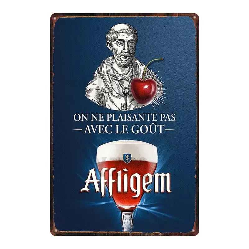 8x12inch   Vintage Belgian Beer Metal Plate Tin Sign Wall Bar Home Art Decor Retro Kitchen Poster