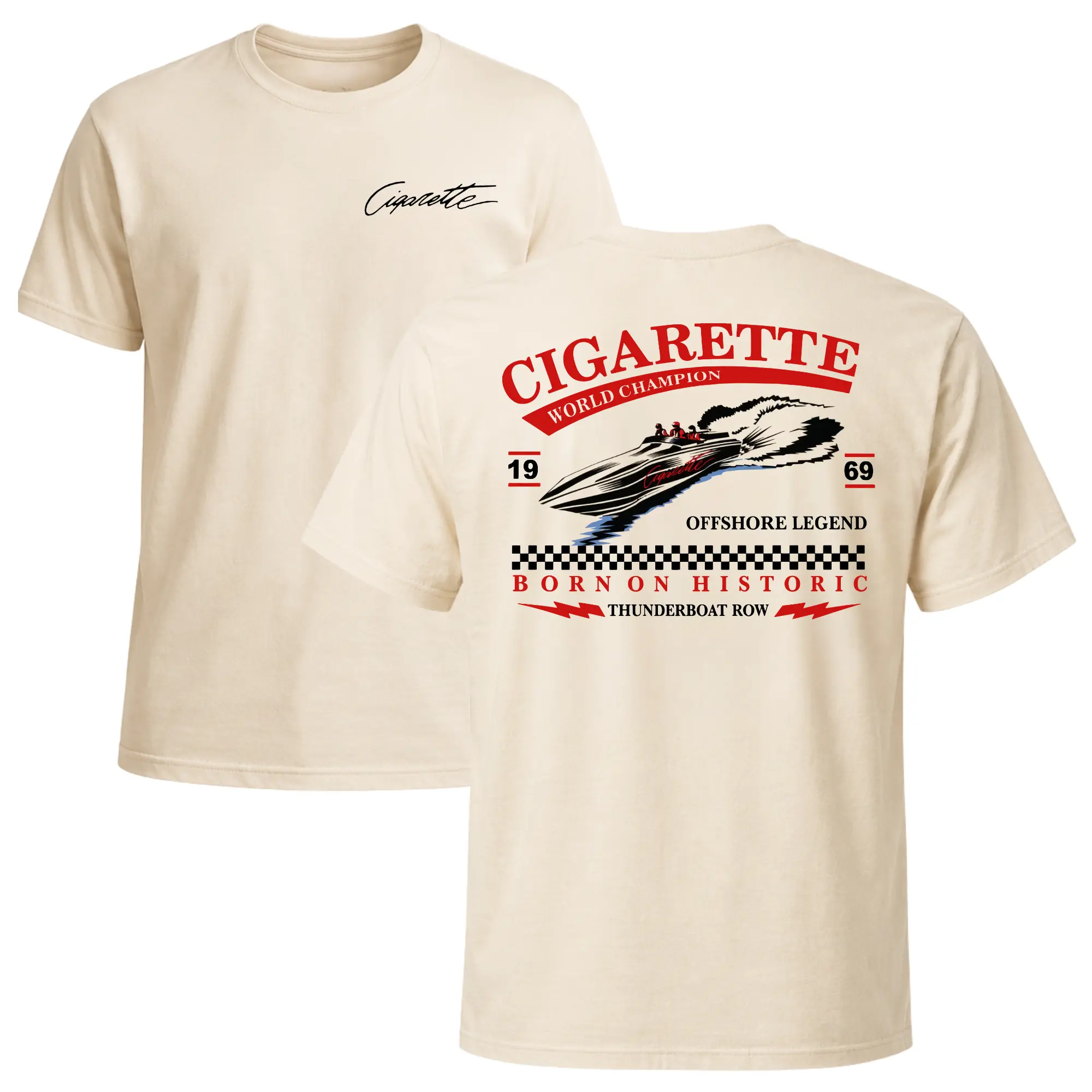 Cigarette World Champion Shirt, Number 1 Racing Tee, Offshore Boat Racing Shirt, Vintage Powerboat T Shirt, Cigarette Racing Team Tee