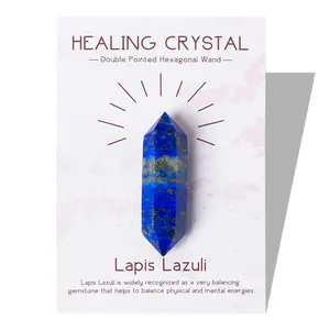 Midnight Solstice Natural Lapis Lazuli Crystal | Stone Double Pointed 6 Faceted Chakra | Reiki Healing Gemstone Gift for Crystal Lovers Meditation