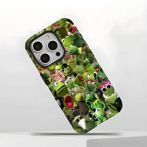 Kermit the Frog iPhone Case – Cute Cartoon Green Frog Protective Cover, Shockproof & Scratch Resistant Design, Fun Gift for Meme & Animation Fans, Compatible with iPhone 17/16/15/14/13/12/11 Pro Max/Plus/Air