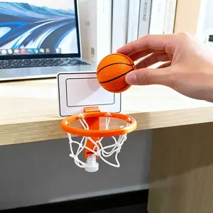 Mini Desktop Basketball Hoop, Creative Fun No-Drill Installation, Stress Relief Toy, Office Desk Relaxer, Gift for Boyfriend, Friend, Kids