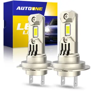 Upgraded H7 LED Light Bulb, 400% Brighter Fog Light HeadLamps with Turbofan, 6000K Cool White, 1:1 OEM Halogen Size, Pack of 2- AUTOONE