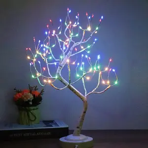 Tabletop Bonsai Tree Light 108L LED Tree Lamp with 8 Modes & Timer USB Battery Operated Multicolor Glow for Home Decoration