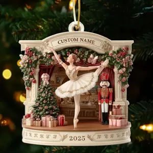 Nutcracker Ballet Christmas Ornament 2025, Custom Name Holiday Decor, Dance Lover Gift