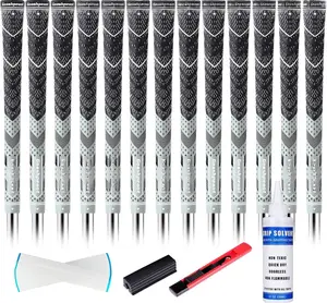 Cross Cord Golf Grips 13 Pack with Golf Grip KitPremium Hybrid, Anti-Slip Golf Club Grips, High Feedback &  Weather Performance Golf Grips