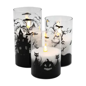 LumaBase Battery-Operated Halloween Hurricanes,3ct LumaBase Battery-Operated Halloween Hurricanes,3ct