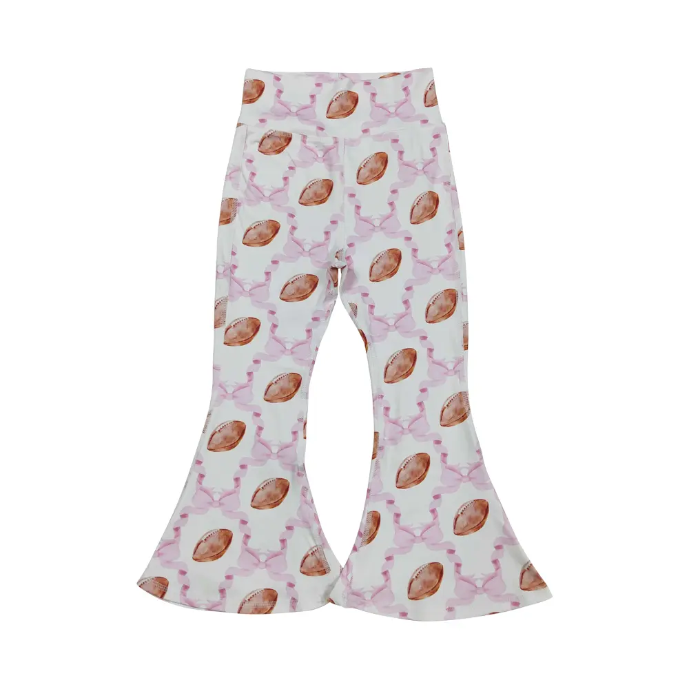 Girls' Nylon Elastane Full-Length Active-Fit Flared Leg Trousers - Soft Athletic Bottoms for Sports/Casual Wear, Sizes 12-18M,2T/3T/4T/5-6T,10-12T,14-16T, Prop 65 Safe, Spandex Stretch