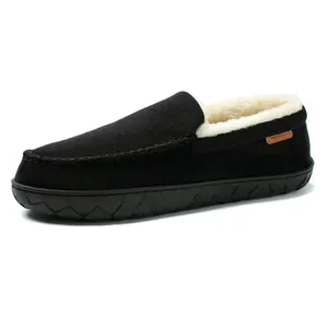 Mens Memory Foam Slippers Men's Moccasin Slippers Men'S Slippers Unisex Casual Daily At Home Navy Blue