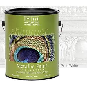 MODERN MASTERS ME196 1 Gallon Pearl White Metallic Paint - Sheer