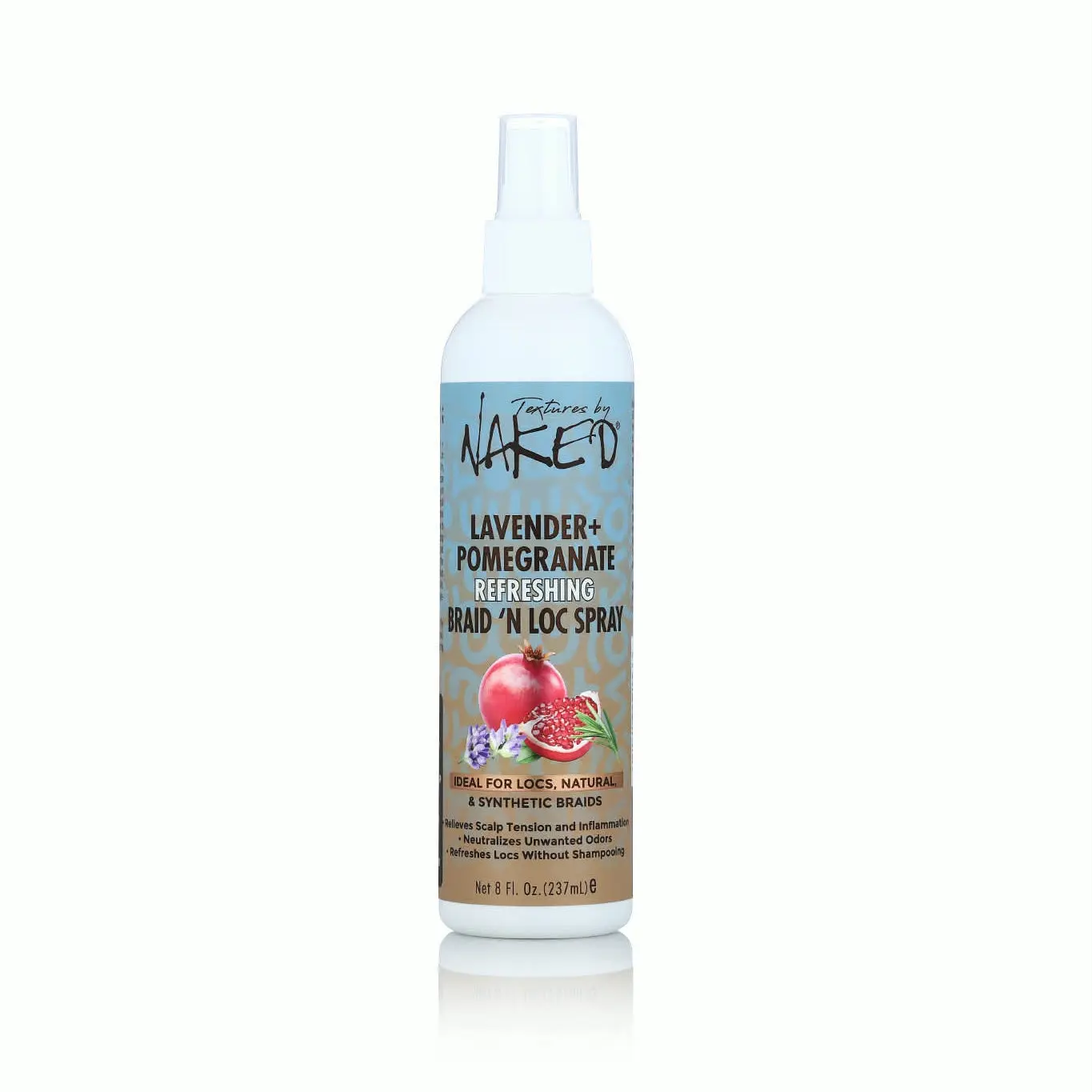 Lavender + Pomegranate Refreshing Braid 'N Loc Spray - Textures By Naked