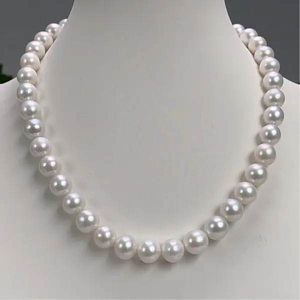 NC38-Real Pearl Necklace White Edision Freshwater Pearl Stunning Luster Necklace For Gifts Daily