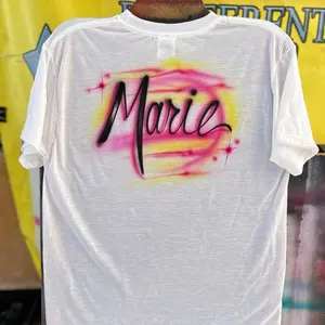 Personalized Airbrush T-Shirt one word airbrush