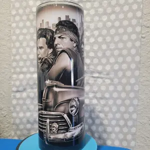 20oz Blood in Blood out hot/cold tumbler.