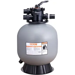 fathersdaygift VEVOR Sand Filter, 22-inch, Up to 55 GPM Flow Rate, Above Inground Swimming Pool Sand Filter System with 7-Way Multi-Port Valve, Filter, Backwash, Rinse, Recirculate, Waste, Winter, Closed Functions
