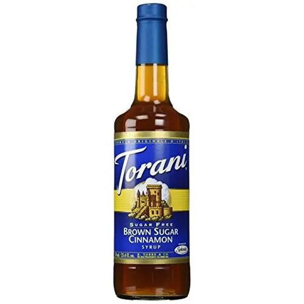 Torani Sugar-Free Syrup, Brown Sugar Cinnamon, Pump Included, 25.4 Fl Oz | Sweeten & Add Guiltless Flavoring to Café-Style Drinks & Desserts | Coffee Bar Essentials