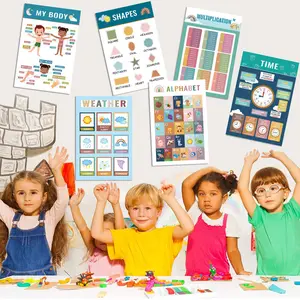 Bohemian-Style Kids Visual Routine Posters –12 Illustrated Activity Cards for Daily Schedules & Early Learning