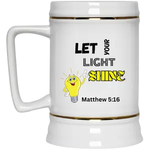 Let Your Light Shine Beer Stein 22oz.