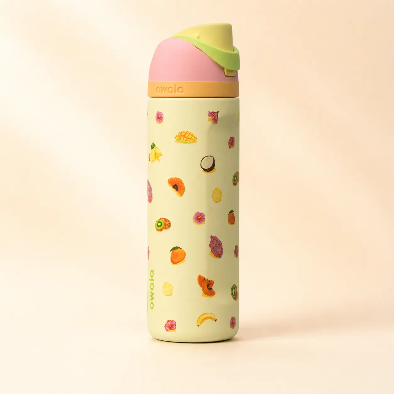 Owala 30oz Tropical Fruit Insulated Water Bottle with FreeSip Lid, Reusable Stainless Steel Travel Bottle for Everyday Use