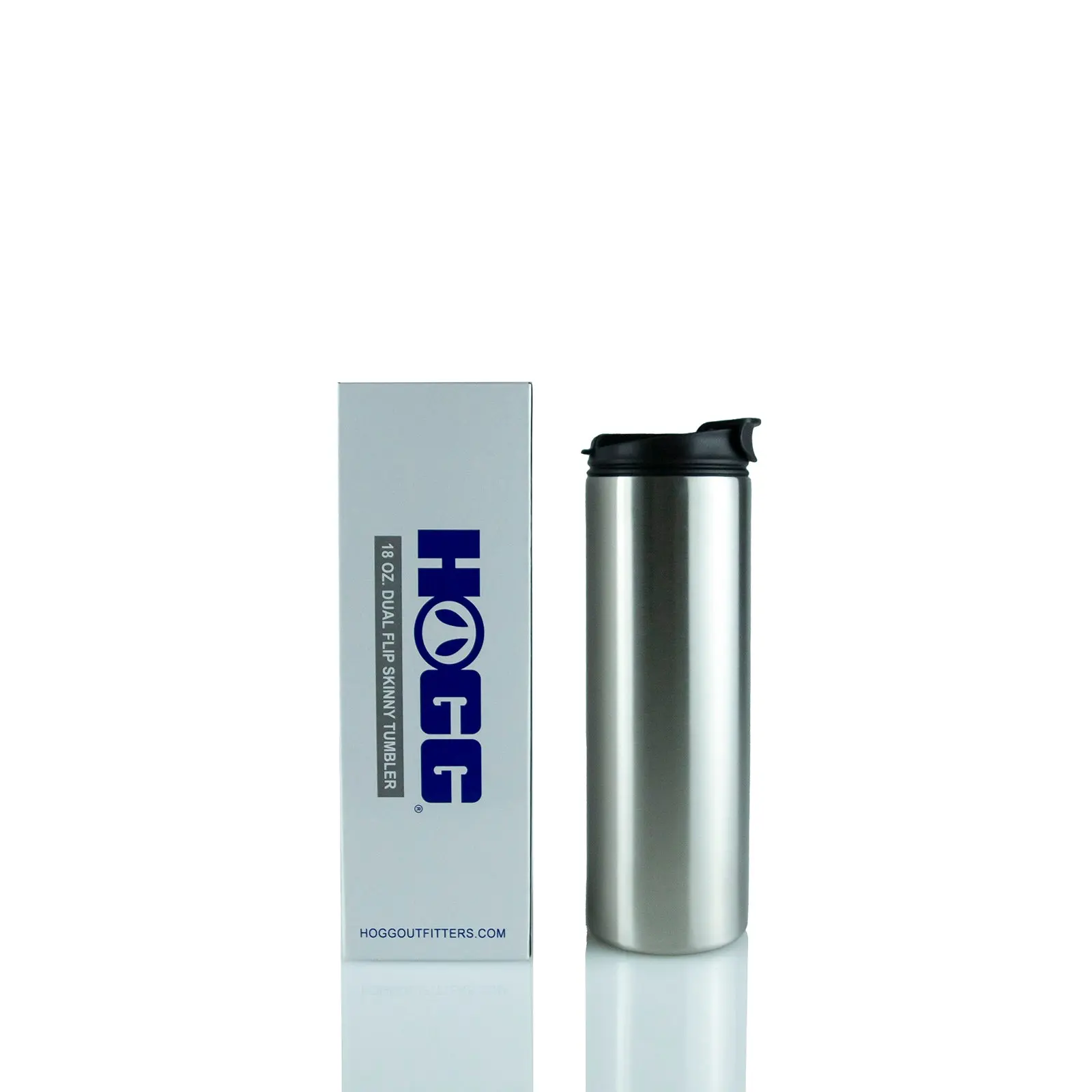 Hogg 18oz Dual Flip Skinny Tumbler - Insulated Straw with Lid, Portable Design for Drinkware