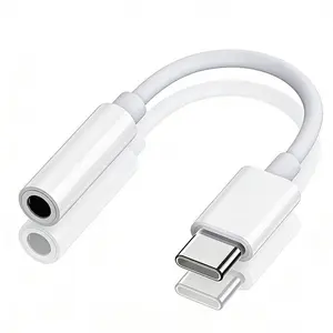 USB-C to 3.5mm Audio Adapter, Earphone Jack Converter, Ideal for Gaming, Music, Calls, Compatible with All Type-C Devices