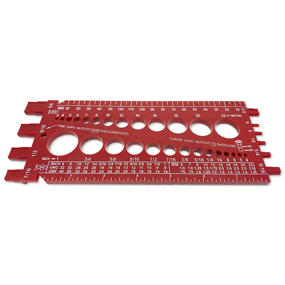 Metal Dual Scale Metric/Inch Thread Checker Gauge - Accurate Measurements, Easy to Use, for Measuring Fasteners, Screws, Bolts, Nuts