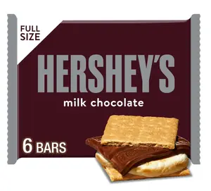HERSHEY'S Milk Chocolate Candy Bars, 1.55 oz (6 Count)