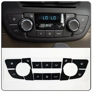 Car Interior Stickers, Scratch-Resistant PVC, Unique Shape, Elegant Design, Ac Control Button Repair Sticker for Buick Regal 08-13