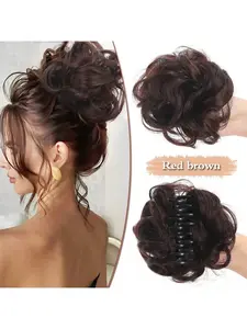 Women's and Men's Claw Clip Headband, Synthetic Claw Clip - High-Temperature Resistant Fiber Hair Clip, Suitable for Updos, Buns, Ponytails, Daily and Formal Hairstyles - Multiple Colors: Black, White, Brown - Damage-Free Multi-Functional Hair