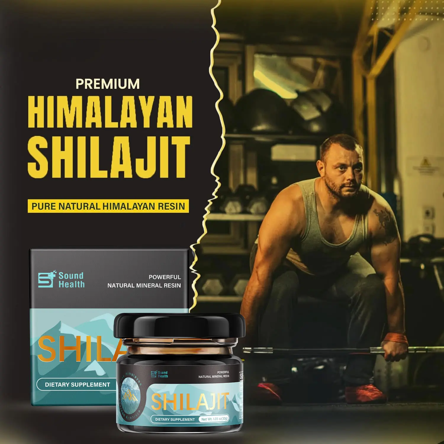 Sound Health Pure Himalayan Shilajit Resin | Helps Build Energy Levels | 85+ Trace Minerals & Fulvic Acid Edible Healthcare