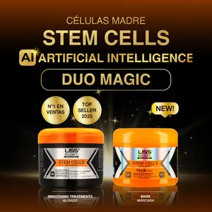 Liss Expert Stem Cells Smoothing Treatment (ONE Shoulder Length app) and Magic AI Mask Set Hyaluronic Acid, Collagen, Argan Oil, Keratin Comfort Silky
