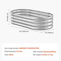 4 x 2 x 1 ft【Galvanized】