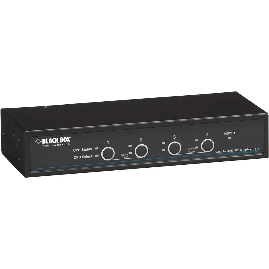 Black Box ServSwitch DT KVM Switch DisplayPort with USB and Audio 4-Port KV9704A