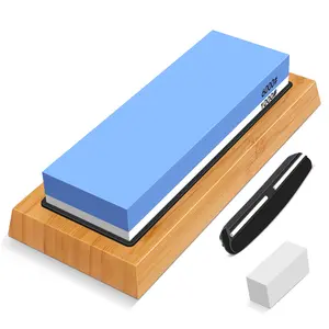 Sharpening Stone Whetstone Set 2 Side Grit 1000/6000, Professional Whetstone  Sharpener,  Sharpening Stone Kit with Bamboo Base, Flatting Stone, Angle Guide Kitchen Knives Knife Knife Sharpener
