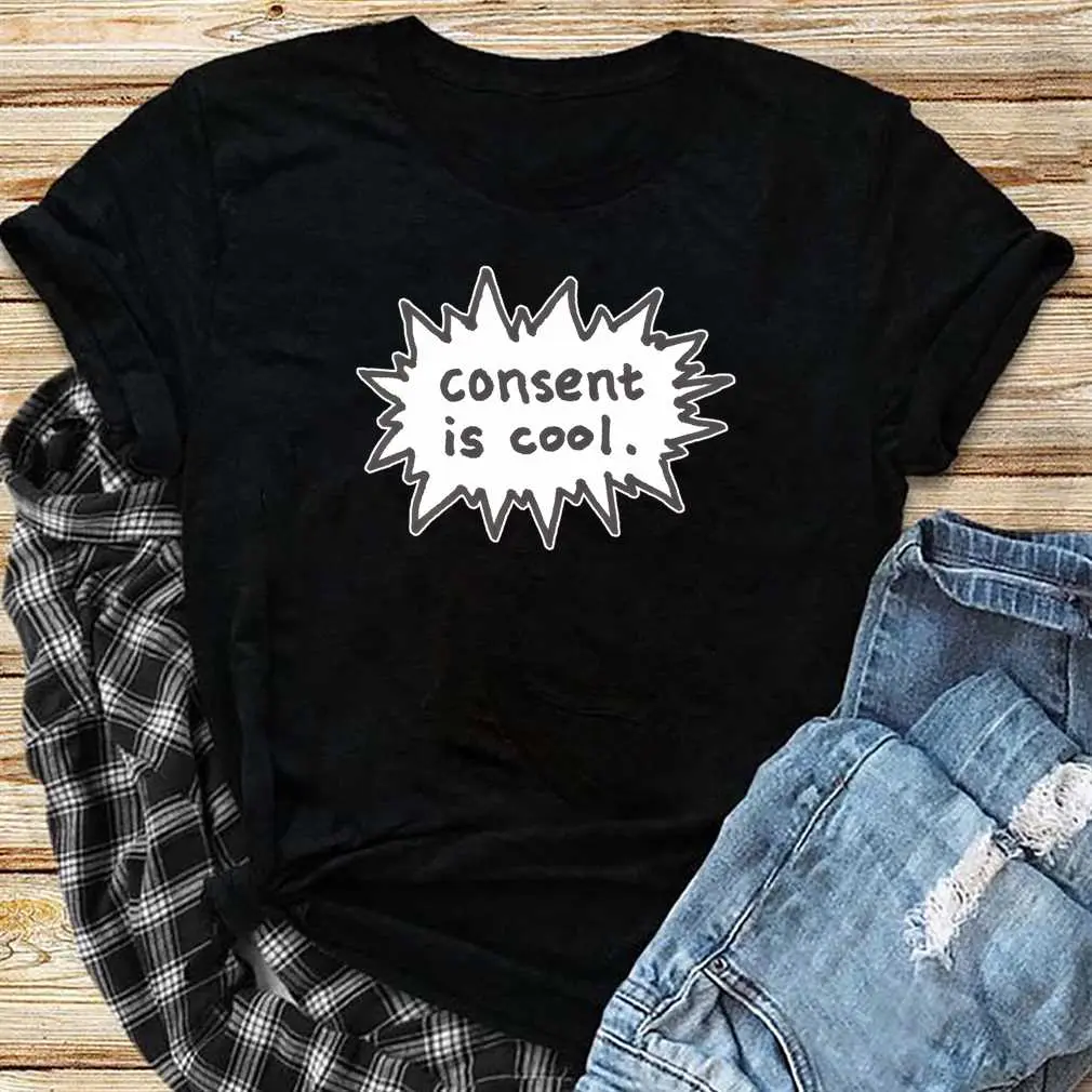 Consent Is Cool Comic Flash T-Shirt