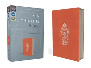 NIV, Thinline Bible, Leathersoft, Coral, Zippered, Red Letter, Comfort Print by Zondervan [Leatherbound Book]