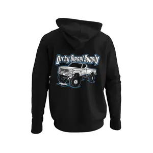 1986 Ford 6.9 Truck on Boggers Hooded Sweatshirt Dirty Diesel Supply Classic Menswear Graphic Pullover Sweaters Stylish Outdoor Casual