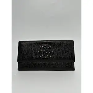 Pre-owned GUCCI gg leather Wallet Gucci Interlocking GG Studded Continental JD213GG