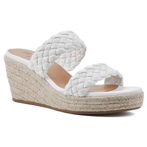 White Mountain Wedge Mule Sandals - Yoyo