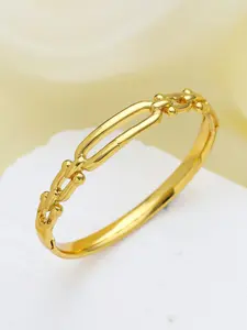 18k Bangle Bracelet, Bracelets Bangles, Exquisite Bracelet, Adjustable Open Design, Hypoallergenic, Stainless Steel, Floral Pattern, Casual Fashion Jewelry for Women, Flower Design Bracelet, Exquisite Trendy Bracelet