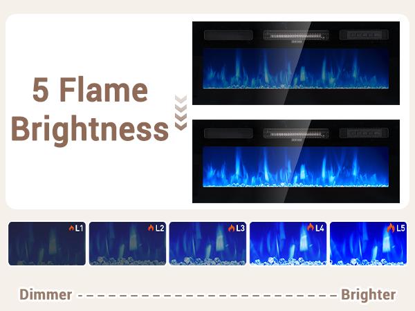 【2 Packages Shipping】oneinmil 70" Floating TV Stand with 36" Electric Fireplace, High Gloss Finish Wall Mounted Fireplace Entertainment Center with Storage for TVs Up to 80", Black TV Stand and Black Fireplace ,WiFi APP Smart Control