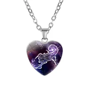 Women'S Zodiac Heart Pendant Necklace Does not apply